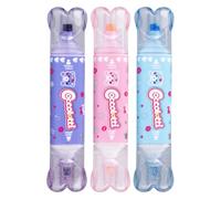 Colourbook - Lot de 3 surligneurs avec tampon, pointe ciseau, tampon Doodle