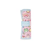 Colourbook Trousse à crayons, 24 crayons inclus, fermeture à déchirure, poche intérieure, tissu lavable, 38 x 19 cm, fantaisie Kawaii pour l'école et le voyage