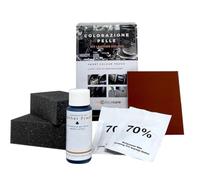 Colourcare24 - Kit de retouche peinture pour volant en cuir synthétique et cuir synthétique, restaurer la couleur des tons rouge Boxster mat satiné de 30 ml, bricolage - application simple - restauration du volant.