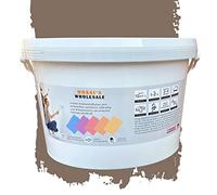 Colourcourage Premium Peinture murale de 2,5 l. de couleur marron foncé mat Mountain Hut Brown Inodore Anti-gouttes et anti-éclaboussures