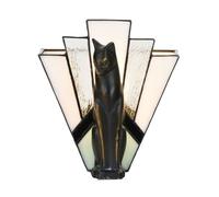 Coloured By Art - Tiffany Lampe - Lampe/sculpture Tiffany Chat Art Déco