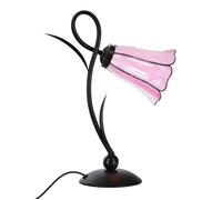 Coloured By Art - Tiffany Lampe - Tiffany Lampe de Table Lovely Liseron Pink
