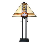 Coloured By Art - Tiffany Lampe - Tiffany Lampe de Table Pyramide Architecte