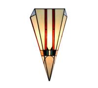 Coloured by Art - Tiffany style Applique Murale Tuschinski - Art Déco | lampe artisanale, verre rouge, Abat-jour multicolore façon vitrail, vintage design, Stained glass style