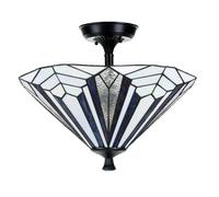 Coloured by Art - Tiffany style Plafonnier French Art Deco Blue - Art Déco