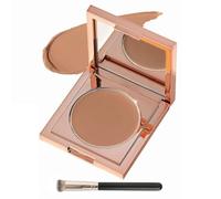 Coloured Clay CC Undereye Corrector, Undereye Colour Corrector for Dark Circles with Brush, Under Eye Concealer, Cream Foundation Under Eye Makeup, Hydrating Concealer (Medium-Tan Peach)