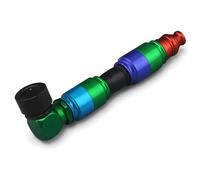 Coloured Pipe à tabac en métal 10 cm - Pipe à tabac à visser, pipe à fumer, pipe à fumer, pipe de voyage, petite pipe élégante