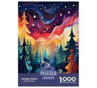 Colourful Arbre de Noël Puzzles 1000 Pièces Cadeau Unique Jeu Éduchatif Challenge Toy À De Qualité Supérieure Peinture Art pour Adultes Enfants 70x50cm/1000pcs