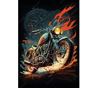 Colourful Art Jigsaws - Abstract Motoss Racings Painting - Jeux De Mémoire pour Adultes - Family Fun Challenge Toys - 1000 Pièces Puzzle Gifts - Kw362Zk