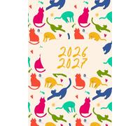 Colourful Cat 2026/2027 A5 Week To View Academic Diary With Weekly Affirmations: Fun Student Mid Year School Planner With Timetable