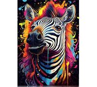 Colourful Puzzle - Abstract Zebras Affiches - Jouet Personnalisé Amusant - Jeu Éducatif pour Adultes - 1000 Pièces Puzzle Zx189Aw