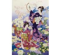 Colourful Puzzle Irrégulier - pour Adult's Jouets Éducatifs Familiaux - Retro Japanese Womans Geishas Affiche - 1000 Pièces Puzzle Gifts - Sk413Zp
