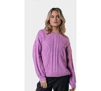 Colourful Rebel Olivia Cable Knitwear Sweater Violet Pink Taille: XS | Pulls tricotés Outlet | Femme | Rose