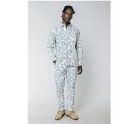 Colourful Rebel Parker Swirl Shirt Grey Blue Taille: XL | Casual chemises Outlet | Homme | Bleu