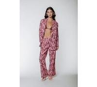 Colourful Rebel Wende Retro Flower Low Waist Pants Old Pink Taille: XS | Évasés pantalons Outlet | Femme | Rose