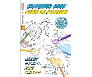 Colouring Book Canary Islands - Bilingual Books: libro de colorear for kids, great for birthdays, christmas, special occasions, learning languages, car travel.