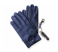 COLOURLINX Gants de conduite en cuir pour homme Chauffeur Style vintage rétro sans doublure - Gants de conduite pour voiture - Gants souples en cuir d'agneau véritable de qualité, bleu marine, L