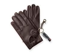 COLOURLINX Gants de conduite en cuir pour homme, tendance, doux en peau d'agneau véritable, sans doublures, style rétro classique, pour voiture, vélo, sport élégants (marron foncé, taille L)