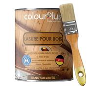 colourPlus® Lasure pour bois sans solvant (750 ml, gris anthracite) Lasure pour bois satinée Apprêt pour extérieur et bois Extérieur Fabriqué en Allemagne