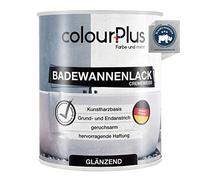 colourPlus® vernis pour baignoire (750ml, blanc crème) 1K - brillant vernis blanc pour baignoire - peinture résine pour baignoire - vernis émail - vernis pour baignoire