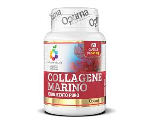 Colours of Life Hydrolysed Marine Collagen Pure - Supplément de collagène marin - Sans gluten, 60 gélules