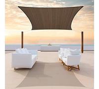 ColourTree CTAPR1016 Voile d'ombrage carrée de taille personnalisée de 1,8 x 1,8 m - Voile d'ombrage carré - Qualité commerciale robuste - 190 g/m² - Marron