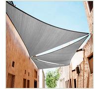 ColourTree Voile d'ombrage Triangulaire Gris de 3,6 x 3,6 x 3,6 m - Résistant aux UV et de qualité Commerciale - Nous fabriquons des Tailles personnalisées