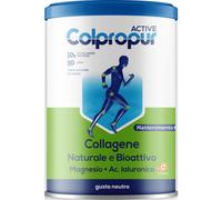 COLPROPUR Active - Collagène Peptides COLPROPUR D® Type 1 et 2 + Acide hyaluronique + Magnésium - Fatigue & articulations - 330g - Saveur Neutre - 30 doses 10g par jour - Fabriqué en EUROPE