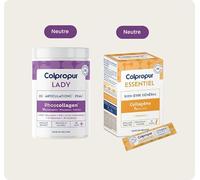 COLPROPUR Lady Neutre + Essentiel | Collagène Poudre Spécial Ménopause + 20 Sticks Voyage | 25 Jours + Format Nomade | Collagène Hydrolysé + Vitamine C | Os, Articulations & Peau | Sans OGM