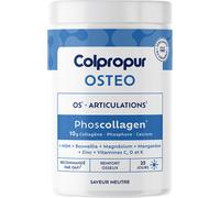 Collagène hydrolysé en poudre | Articulations, Os | Calcium & Phosphore + Vitamines, Minéraux | 25 jours | Saveur Neutre | COLPROPUR