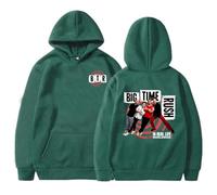 COLseller Collection Big Time Rush BTR 2026 | Pull À Capuche Style Officiel | Look Urbain Unisexe | Saison Automne Hiver (59055-vert foncé,Grand)