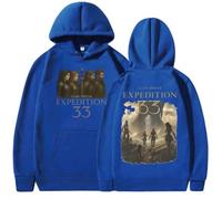 COLseller Sweat Expedition 33 | Style Ensole Clair Obscur | Streetwear Rétro Unisexe | Confort en Coton (Bleu,3TG)