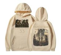 COLseller Sweat Expedition 33 | Style Ensole Clair Obscur | Streetwear Rétro Unisexe | Confort en Coton (Kaki,3TG)