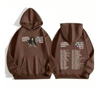 COLseller Sweat Lauren Spencer Smith | Collection The Art of Being A Mess Tour | Unisexe Classique À Manches Longues (Marron,TTG)