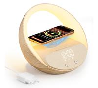 COLSUR Chargeur Induction avec Enceinte Bluetooth Reveil Simulateur d'aube