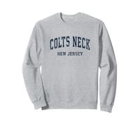 Colts Neck New Jersey NJ Vintage Varsity Sports Bleu Marine Sweatshirt