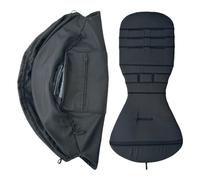 Colu Kid Auvent et coussin de siège pour poussette compatible avec Babyzen YOYO 2 et YOYO+, kit de remplacement d'accessoires pour poussette, tissu imperméable double couche (Noir)
