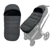 Colu Kid Chancelière chaude pour poussette compatible avec Cybex Priam, Cybex Mios et Cybex Balios, Sac d'hiver pour poussette - Doublure douce et surface résistante aux éclaboussures (noir)