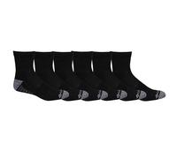 Columbia 1/2 Cushion Quarter Arch Support Poly Blend Sock, 6 Pair Chaussettes, Noir/Gris, Taille Unique Homme
