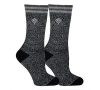 Columbia 2 Pack Fleece Lined Thermal Crew Socks Chaussettes décontractées, Noir, 8-10 (Lot de 2) Femme