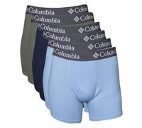 Columbia 6 Pack Performance Boxer Brief Boxeur ajusté, Bleu Clair/Bleu Marine/Vert Pierre, S (Lot de 6) Homme