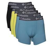 Columbia 6 Pack Performance Boxer Brief Boxeur ajusté, Bleu Sarcelle/Vert Fluo/Noir, M (Lot de 6) Homme