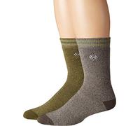 Columbia 92% Acrylic, 7% Polyester, 1% Spandex Chaussettes décontractées, Coloris Assortis, M (Lot de 2) Homme