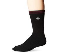 Columbia 92% Acrylic, 7% Polyester, 1% Spandex Chaussettes décontractées, Noir, L (Lot de 2) Homme