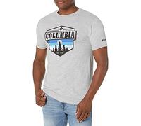 Columbia Apparel T-Shirt Graphique pour Homme, Gris chiné/Switchback, Taille L
