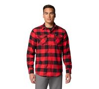Columbia Bearmouth Springs Chemise Enroulable à Manches Longues en Flanelle pour Homme, Carreaux Red Lily Buffalo, Taille L