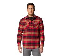 Columbia Bearmouth Springs Chemise Enroulable à Manches Longues en Flanelle pour Homme, Jaspe Rouge Buffalo Check, Taille M