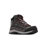 Columbia Bottes de randonnée imperméables Crestwood Mid pour homme, Gris foncé/rouge montagne, 50 EU