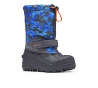 Columbia Boys' Youth Powderbug Forty Print Snow Boot, Shark/Tangy Orange, 6