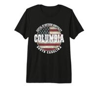 Columbia Caroline du Sud, Drapeau américain Vintage T-Shirt Haut de Gamme
